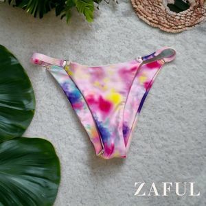 Zaful Tie-Dye String Bikini Bottom Medium Size 6